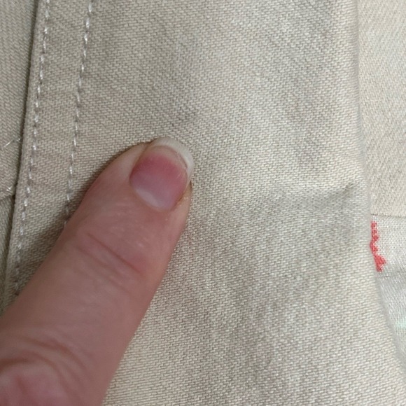 Denim & Co Jacket Medium Cream Embroidered Casual Coastal Cowgirl Rodeo Western - Picture 7 of 10